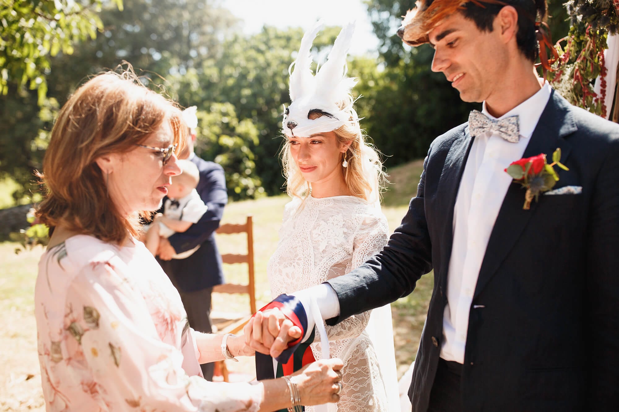 South of France bride and groom ceremony photography