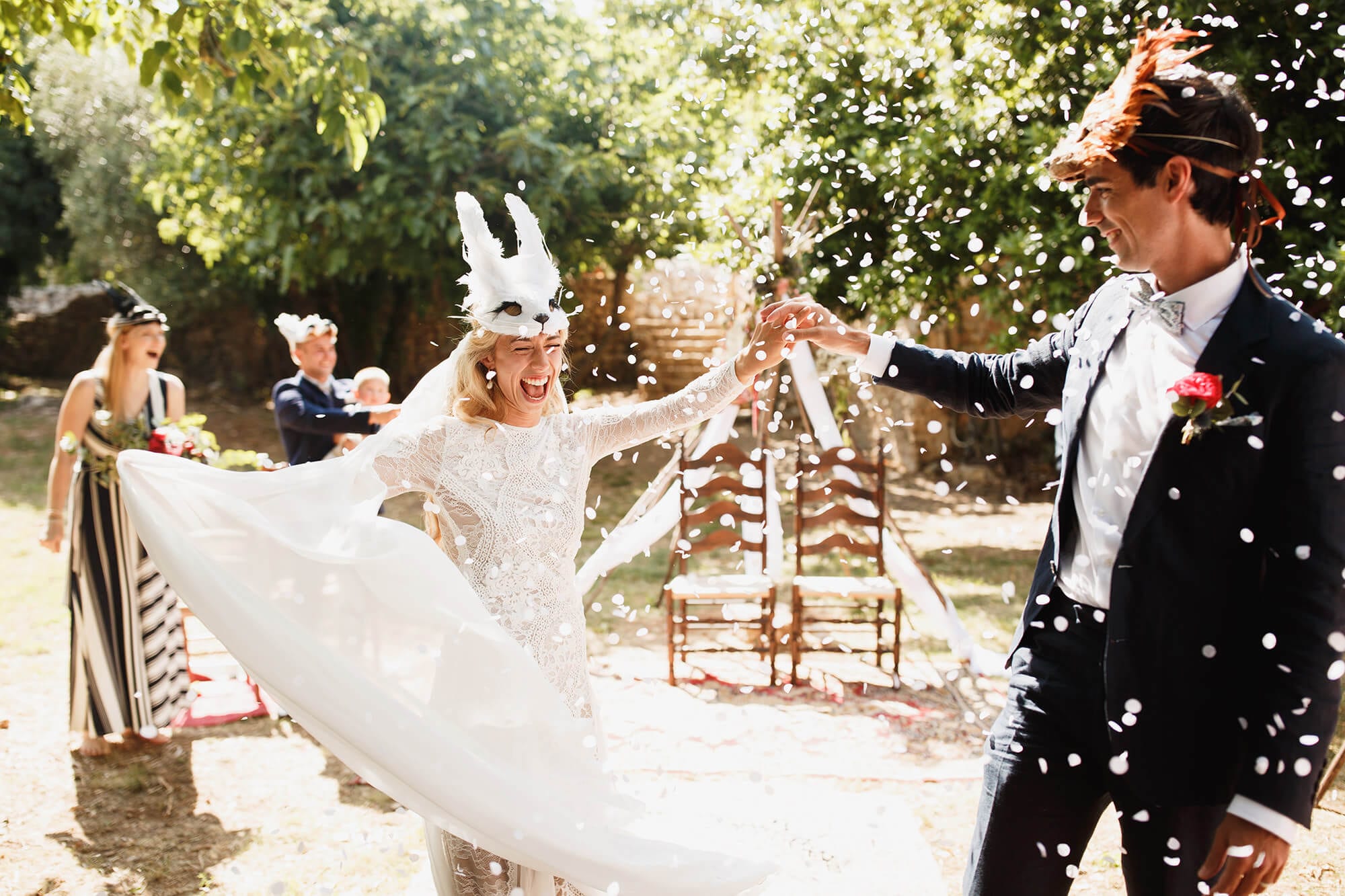 Bride and groom Domaine de Bruguieres wedding