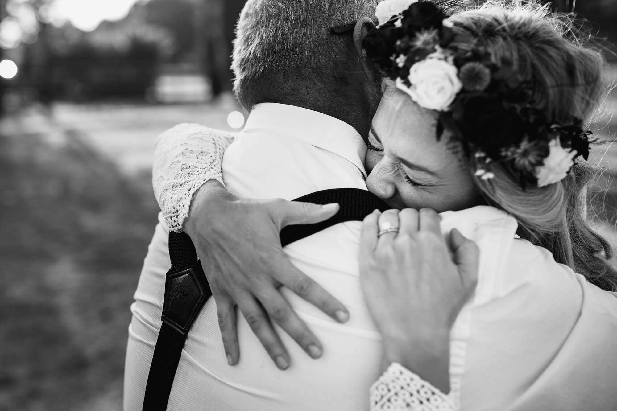 Bride emotional France wedding