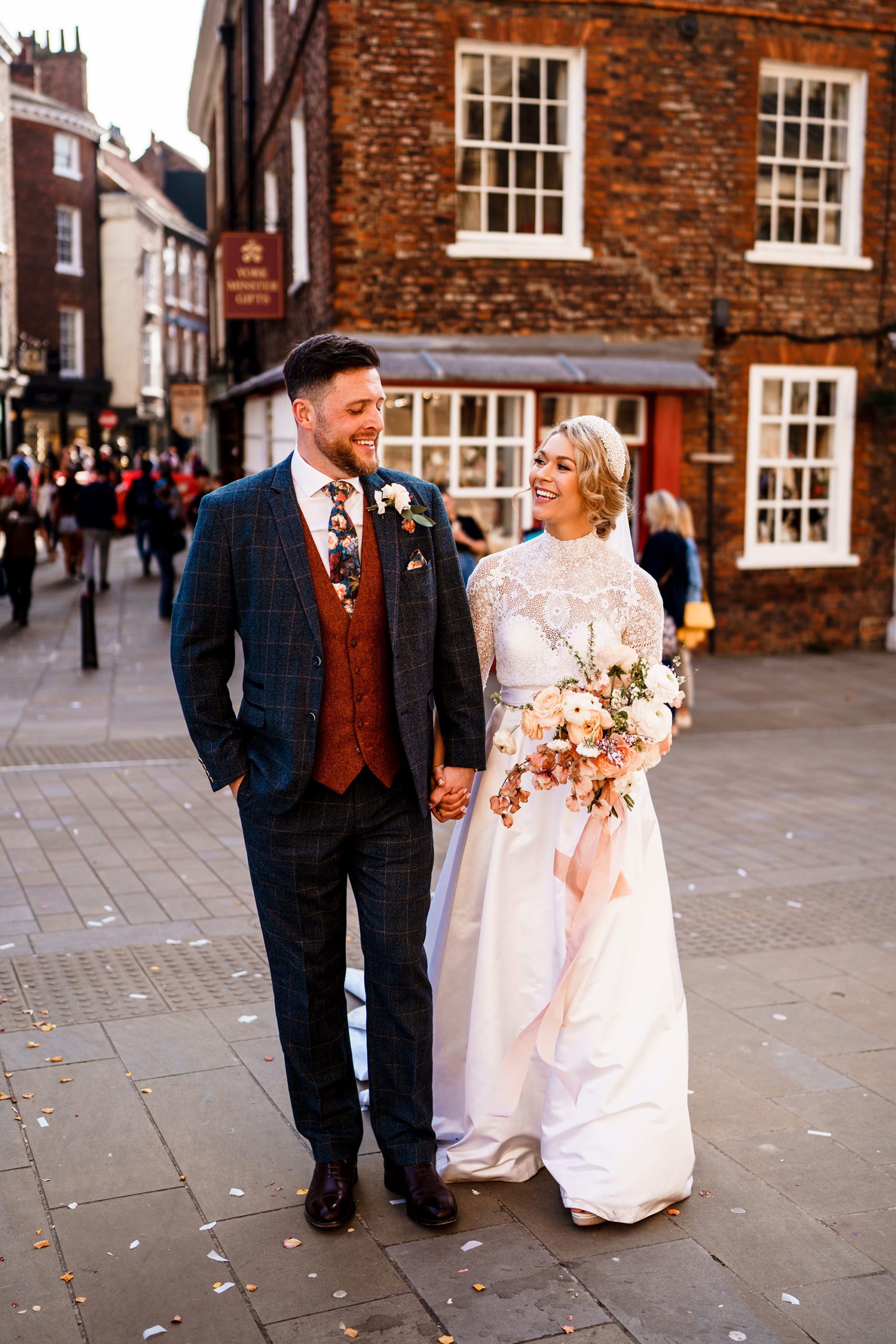 Bride and groom in York