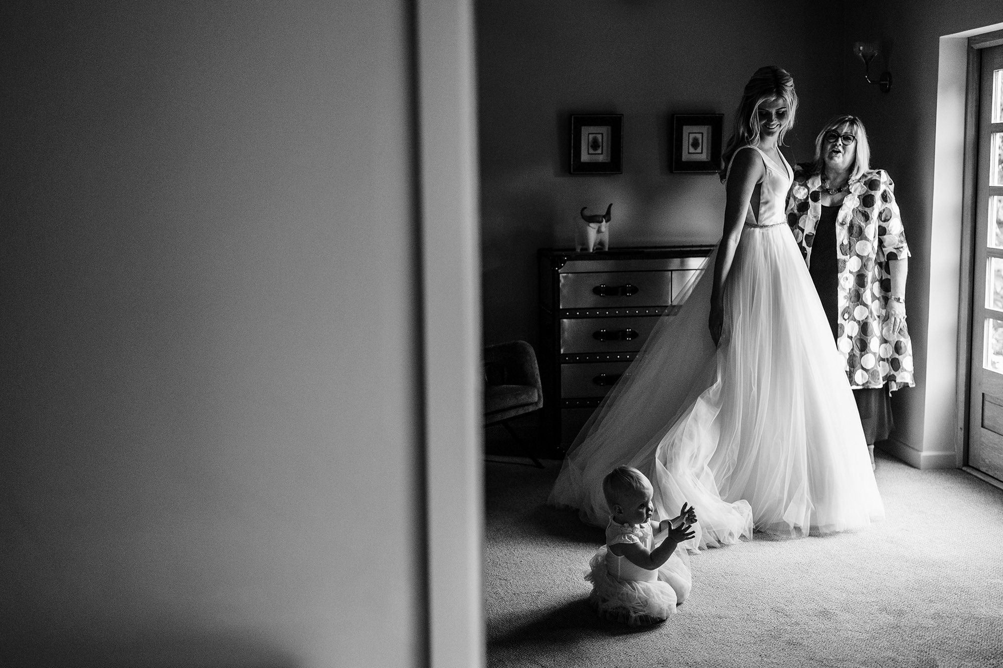 bride and her daughter in beautiful London townhouse