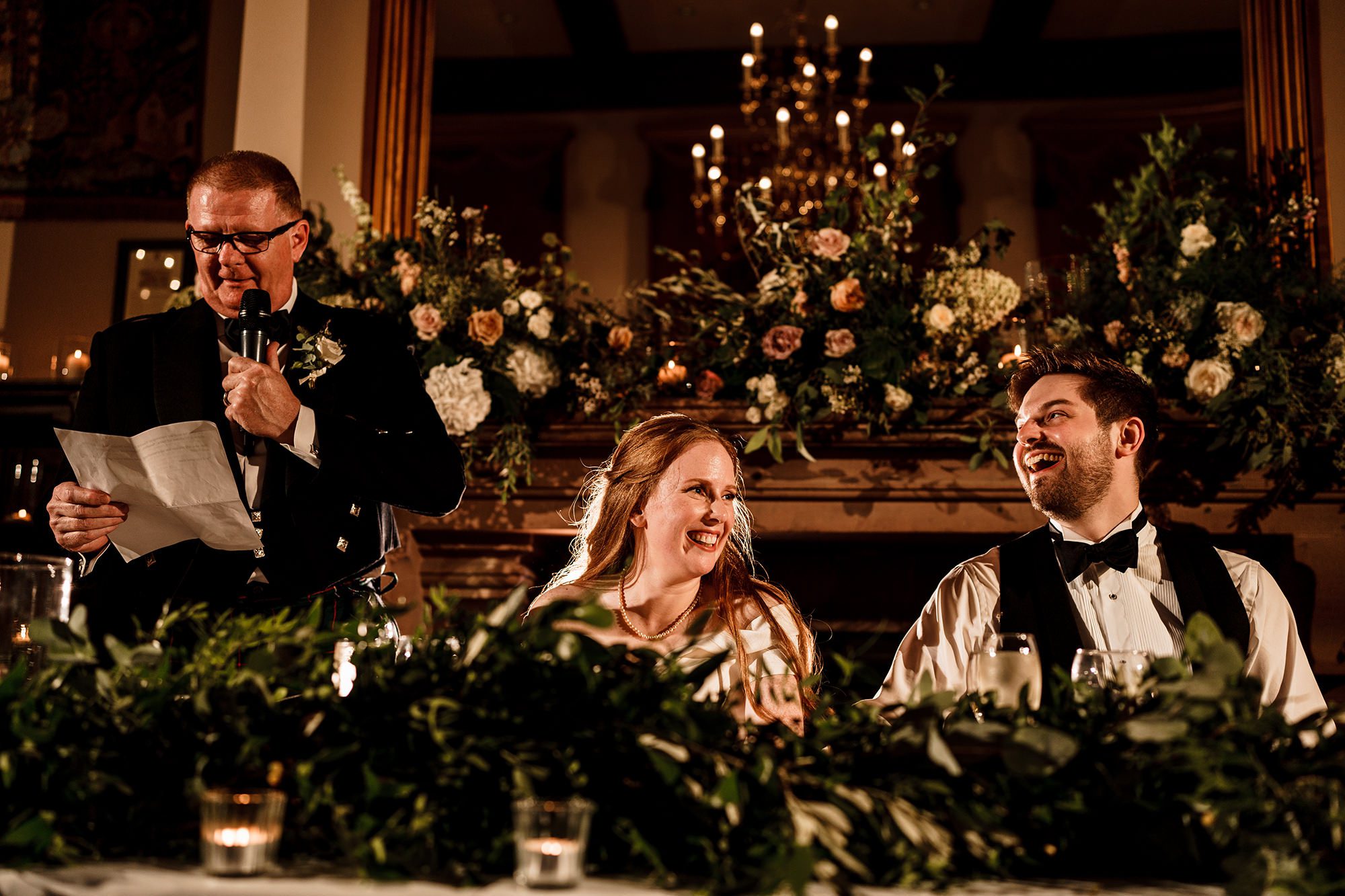 father of the bride giving his speech at Cheshire wedding