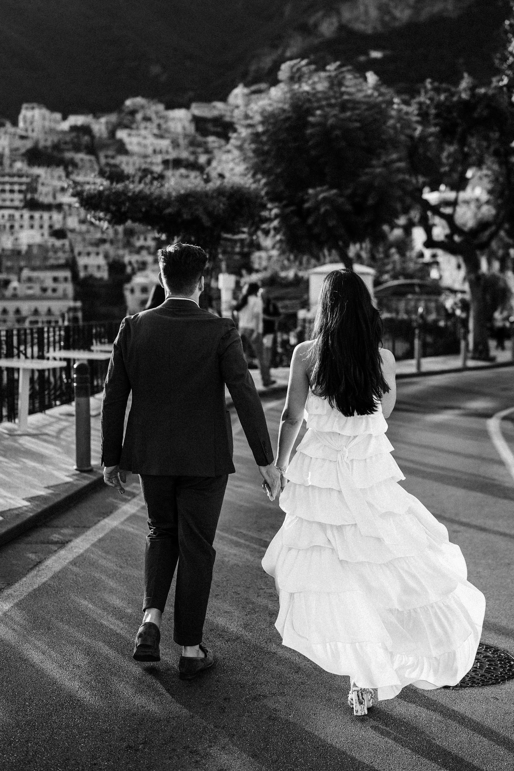 a newly married couple on elopement being photographed by elopement photographer