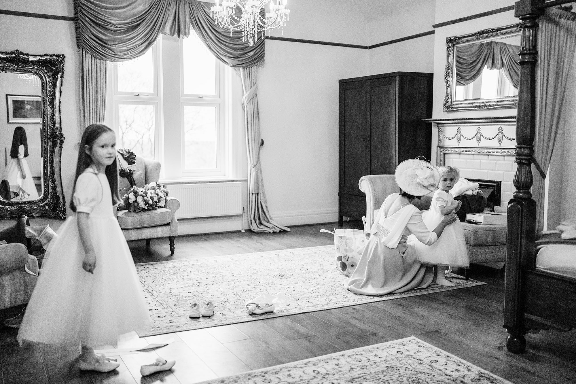 bridal preparations underway at the west tower