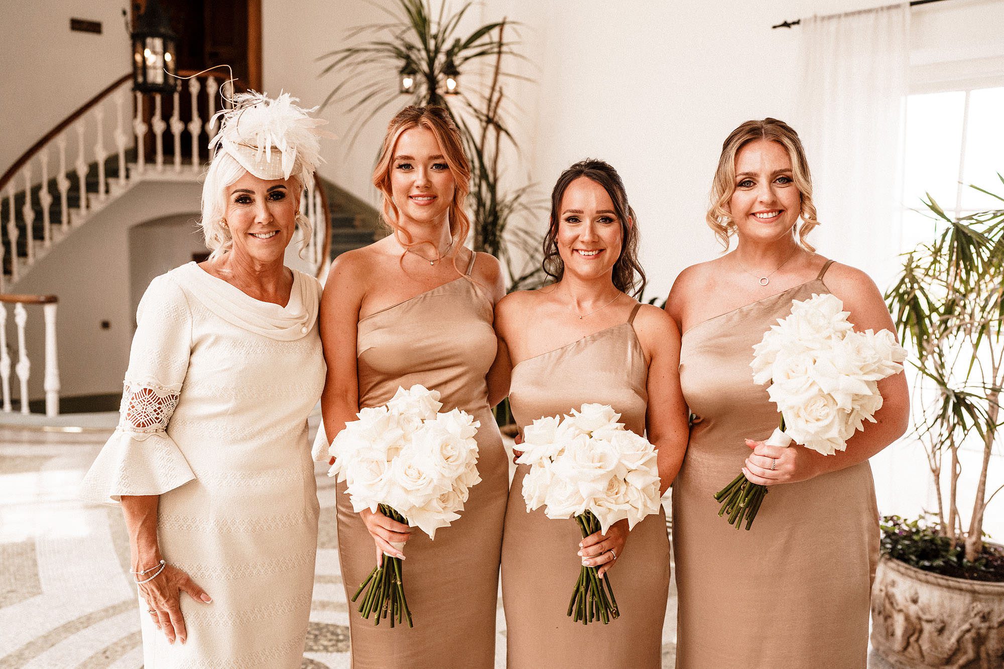 bridesmaids at Hawkstone Hall luxury wedding
