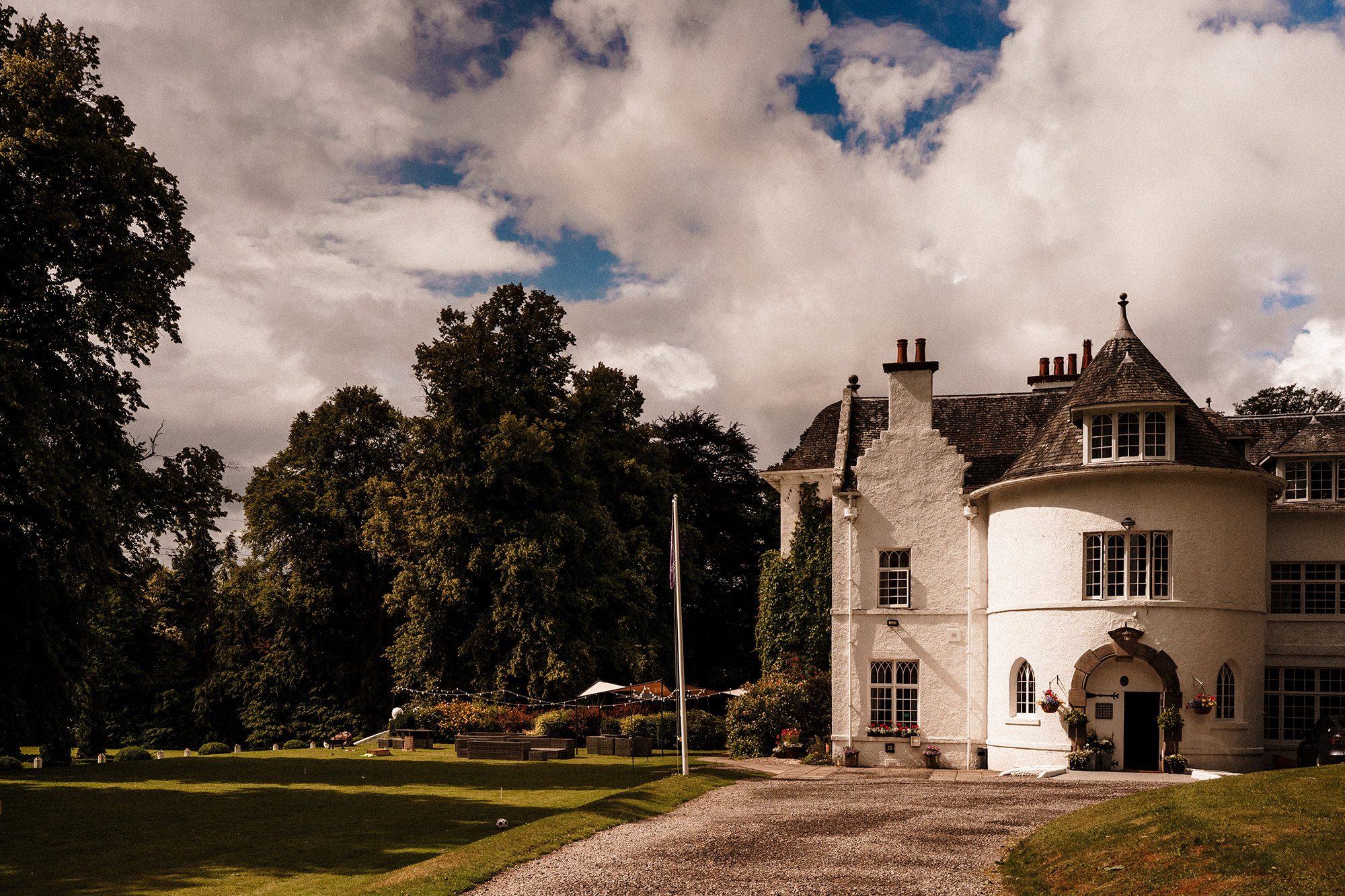 Achnagairn Castle in the scottish sunshine