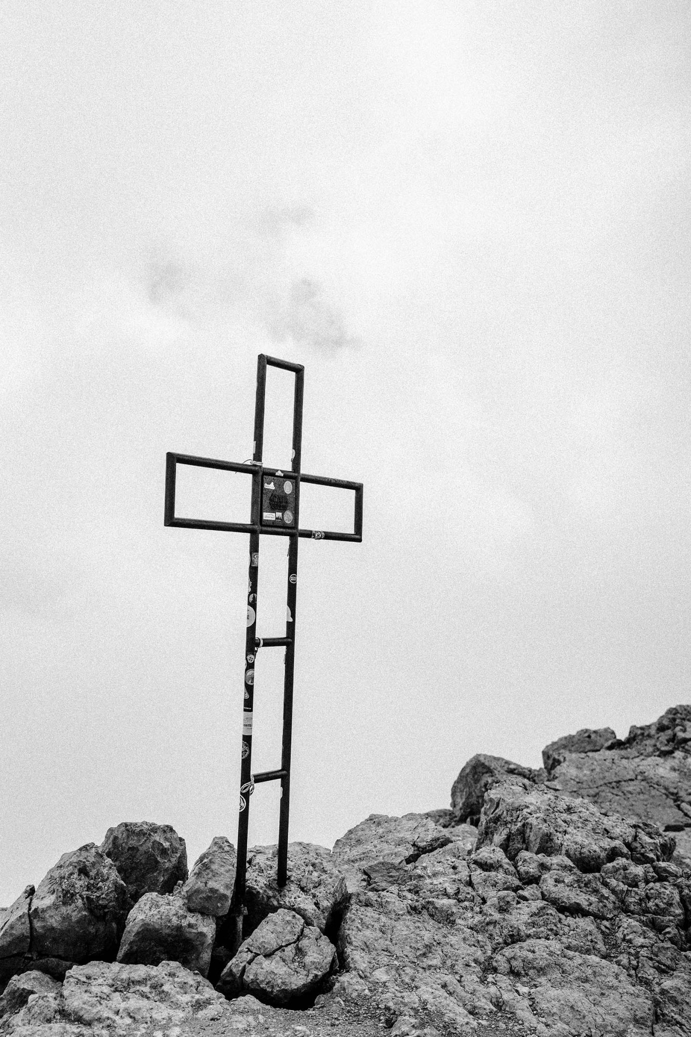high up in tofana in the dolomites