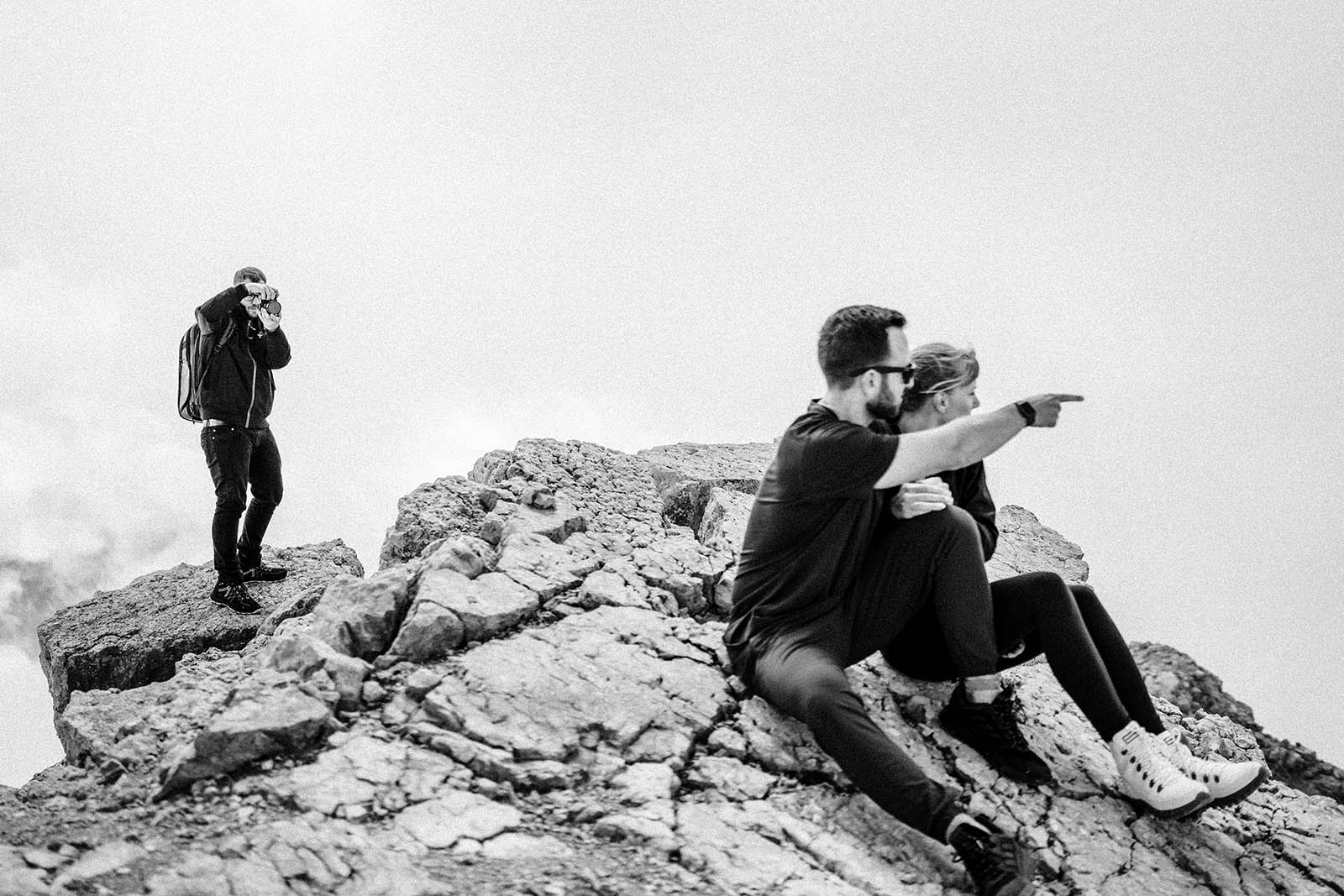 photographer taking photo of Dolomites Wedding