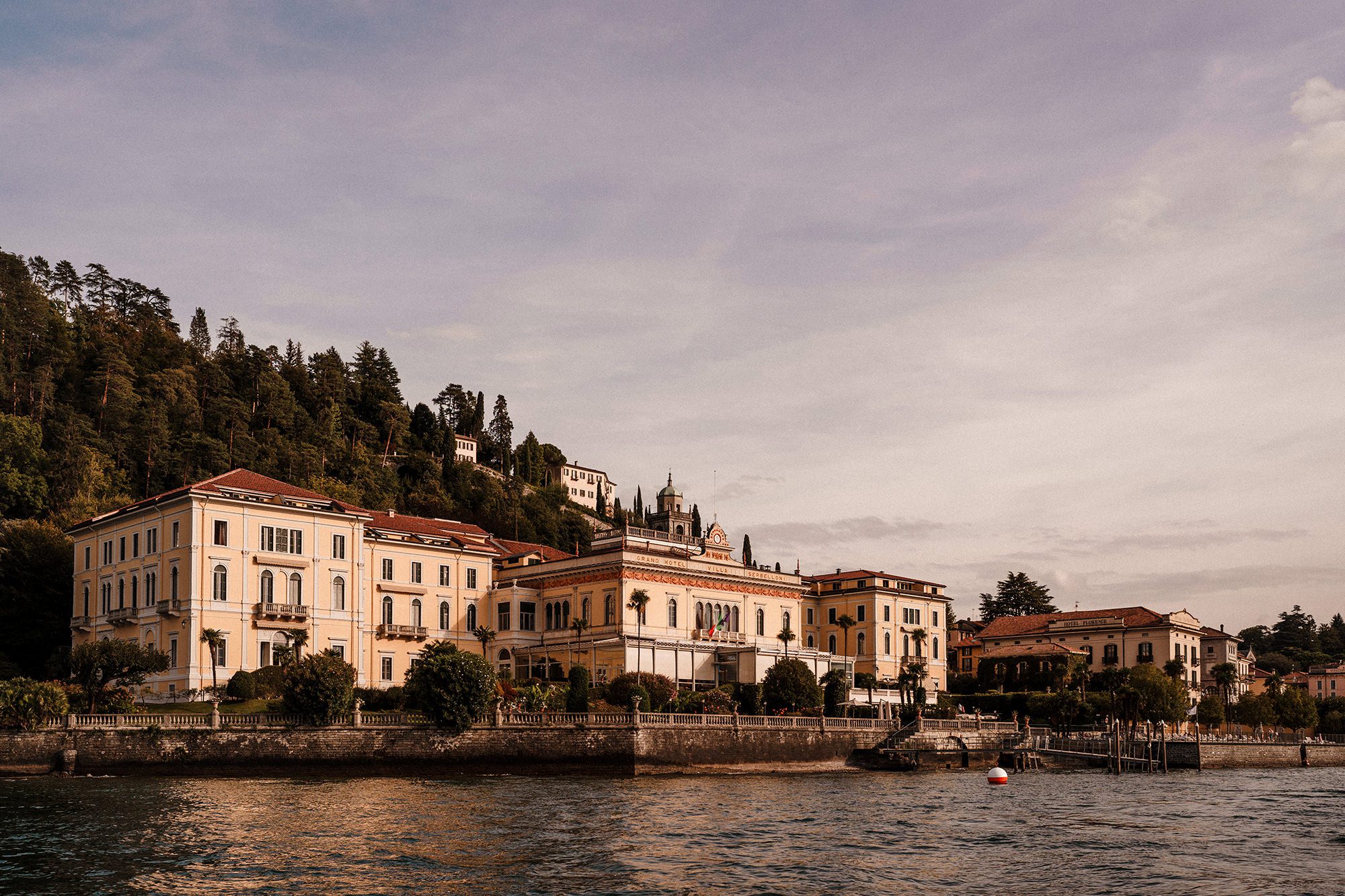 view of wedding venue on lake como