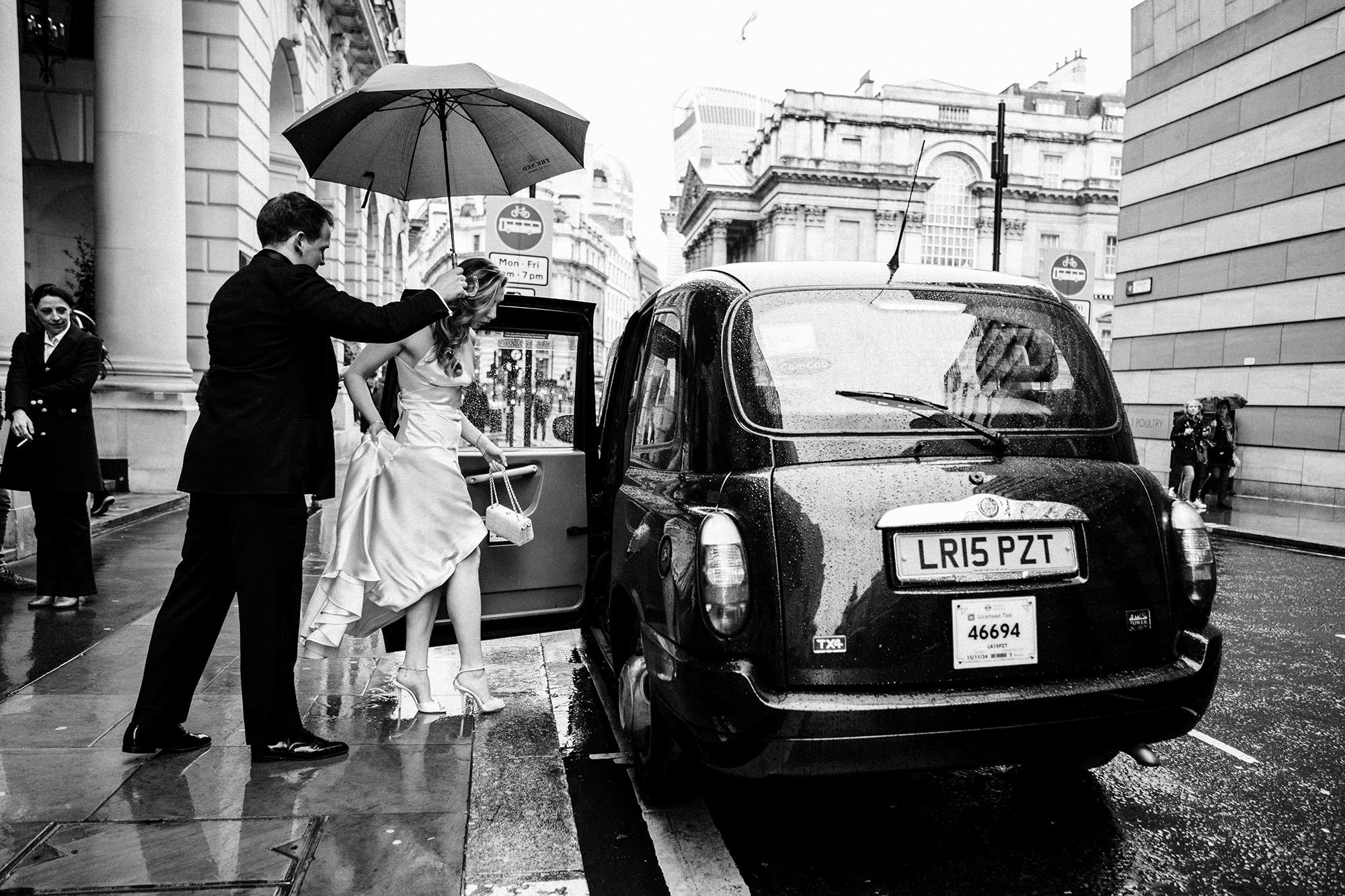 Couple heading for their london wedding ceremony