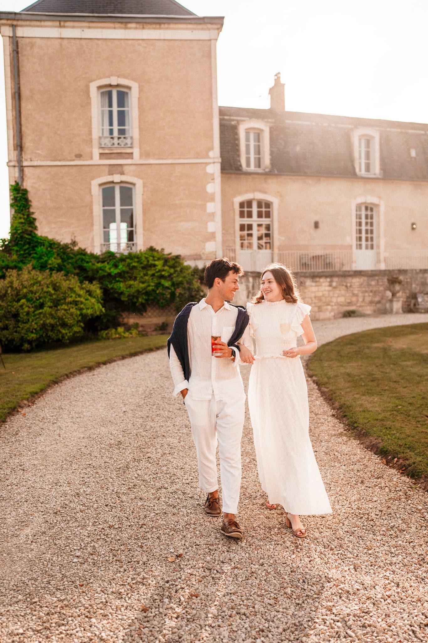 magazine worthy style image of a couple after getting married